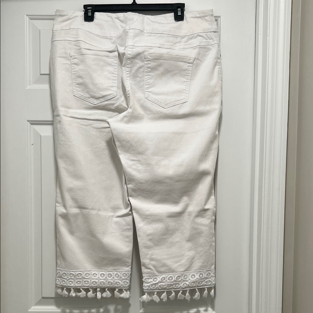 Ruby Rd. Tassel Hem Capri Pants - Picture 3 of 5